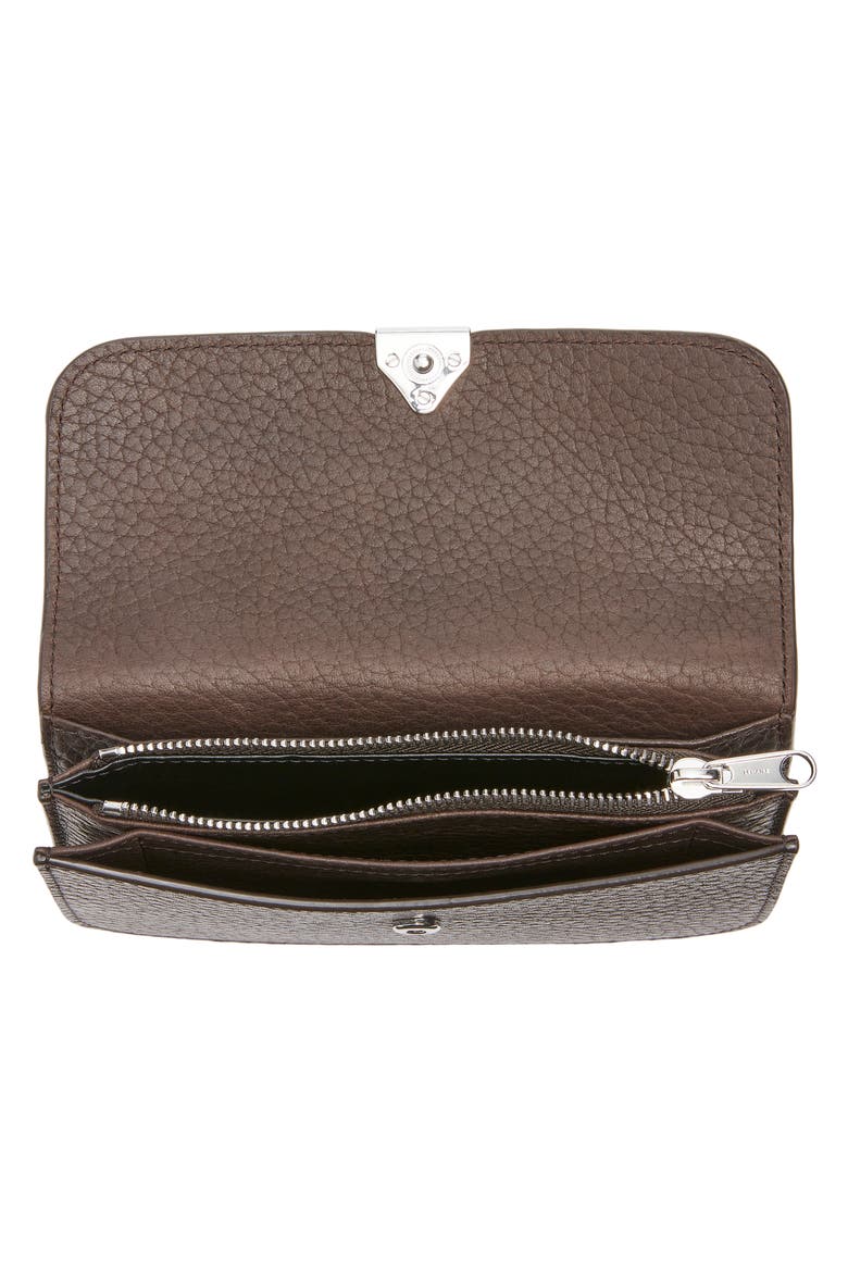 Soft Tab Leather Wallet, Alternate, color, DARK CHOCOLATE