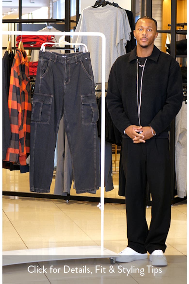Service Loose Fit Cotton Denim Denim Cargo Pants video
