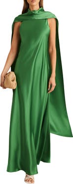 Reiss Fae Scarf Detail Satin Gown