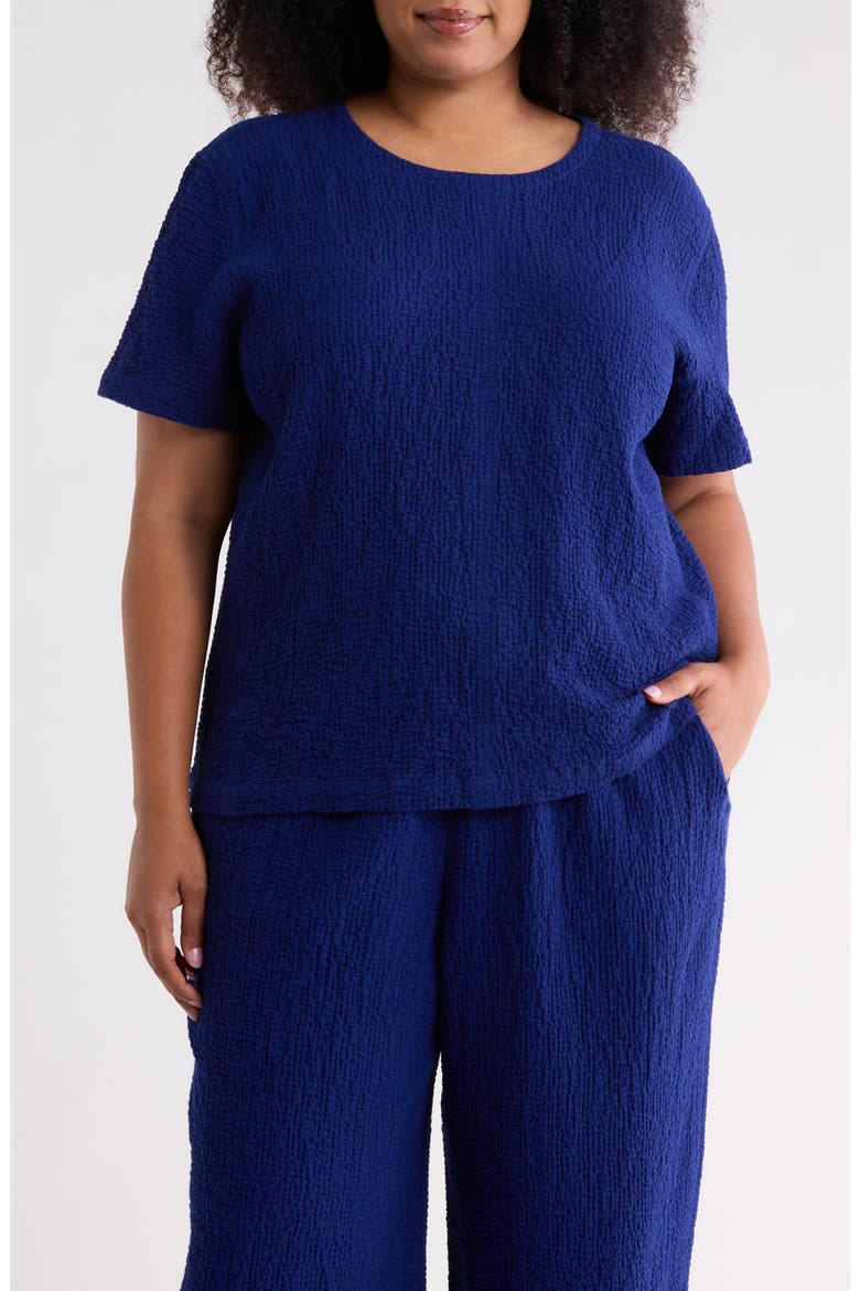 Texture Stretch Organic Cotton Top, Main, color, INFINITY