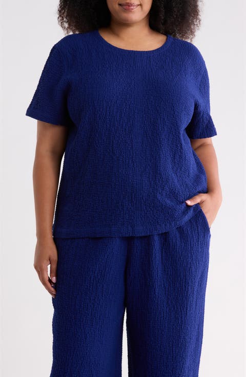 Texture Stretch Organic Cotton Top
