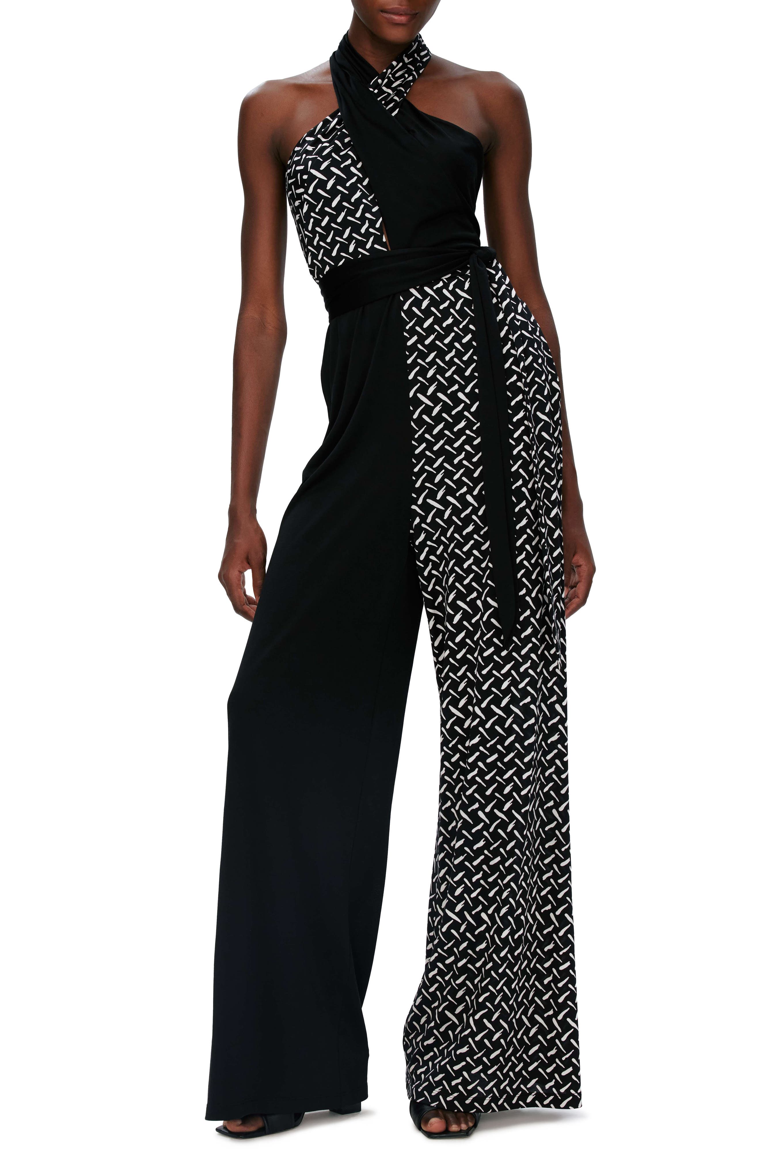 Cort Mixed Print Sleeveless Jumpsuit