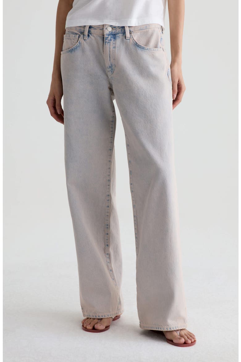 Adria Low Rise Wide Leg Jeans, Main, color, MOJAVE PINK
