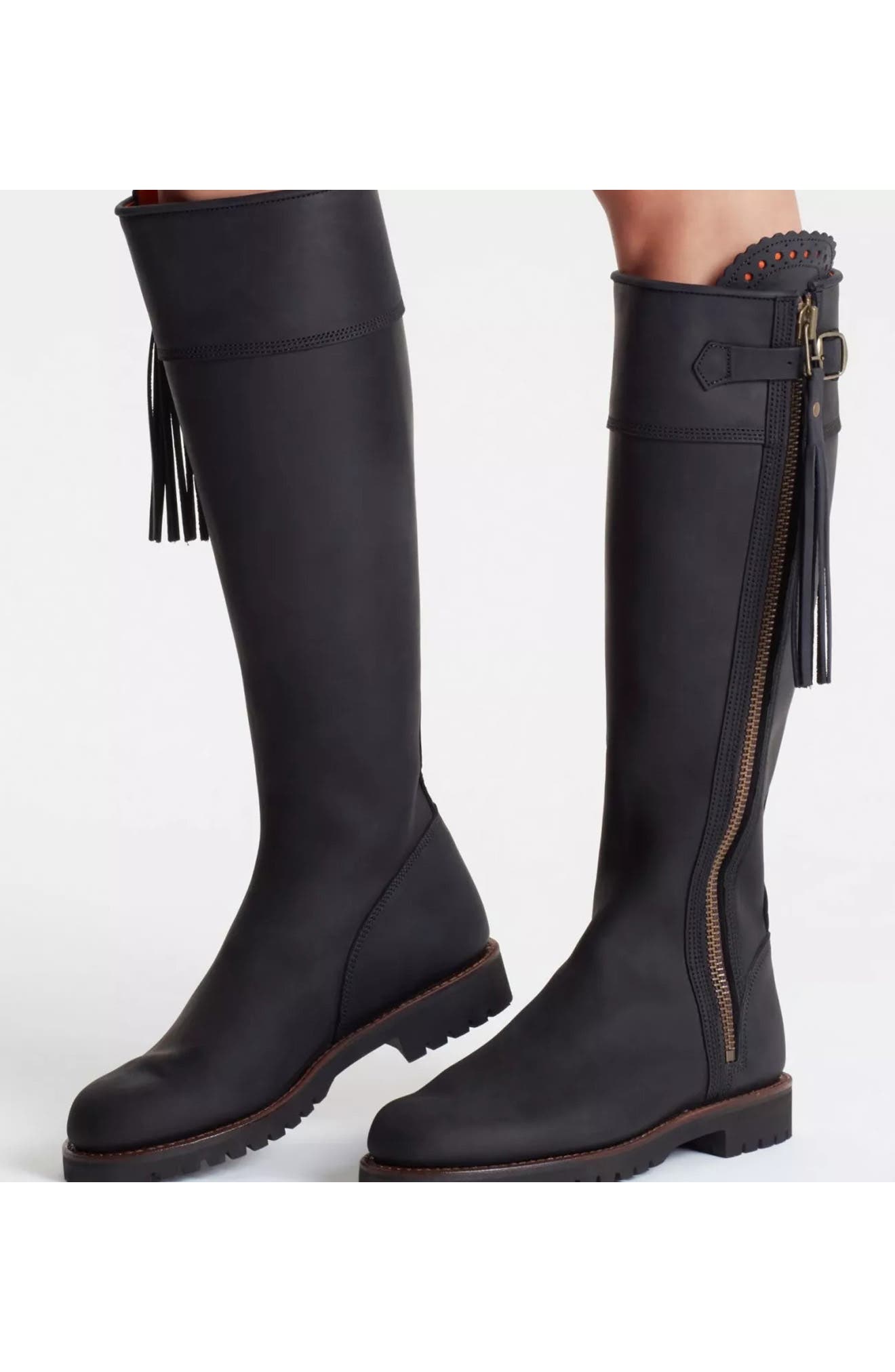 Penelope Chilvers Tassel Knee High Boot, Alternate, color, Black