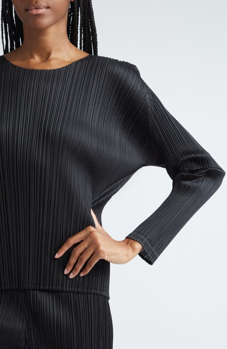 Pleats Please Issey Miyake Monthly Colors November Pleated Long Sleeve Top, Alternate, color, 