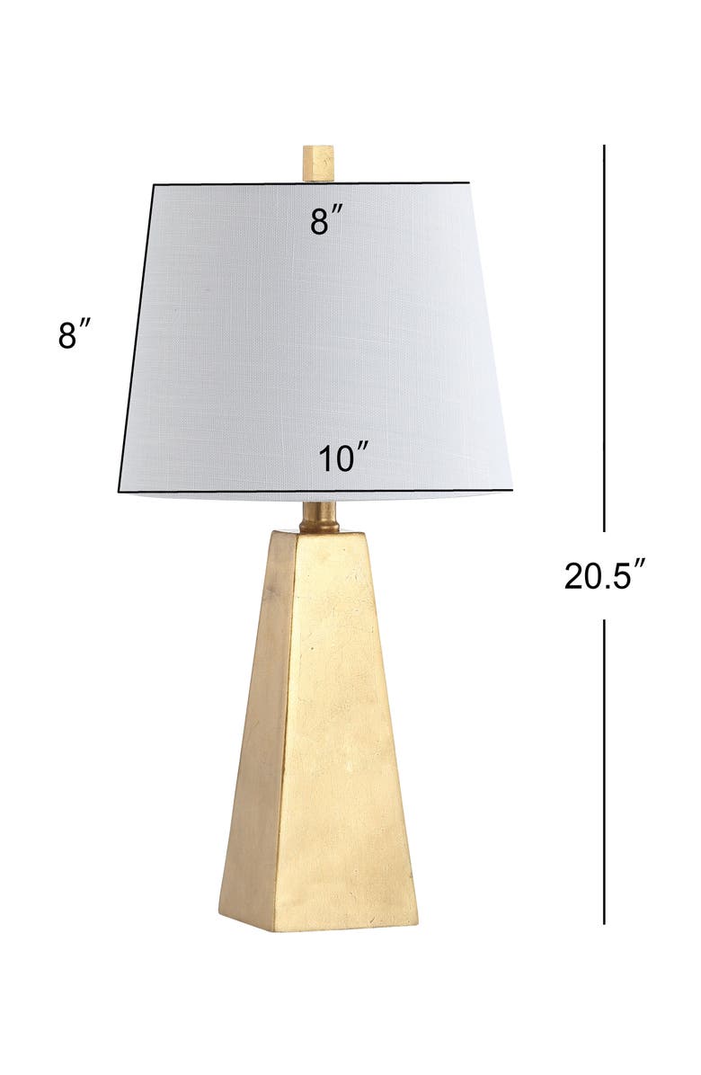 JONATHAN Y Owen Contemporary Resin LED Table Lamp, Alternate, color, Gold Leaf
