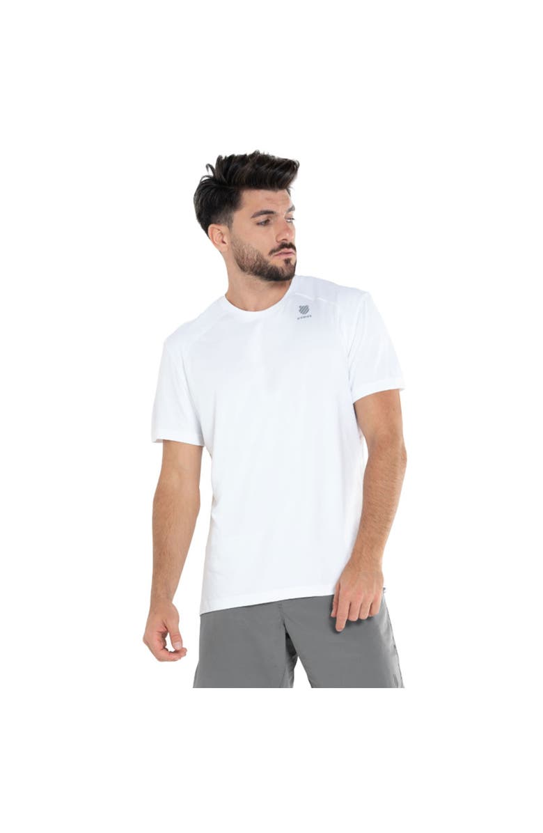 K-Swiss Icon Crew Mens Tennis Shirt, Main, color, White