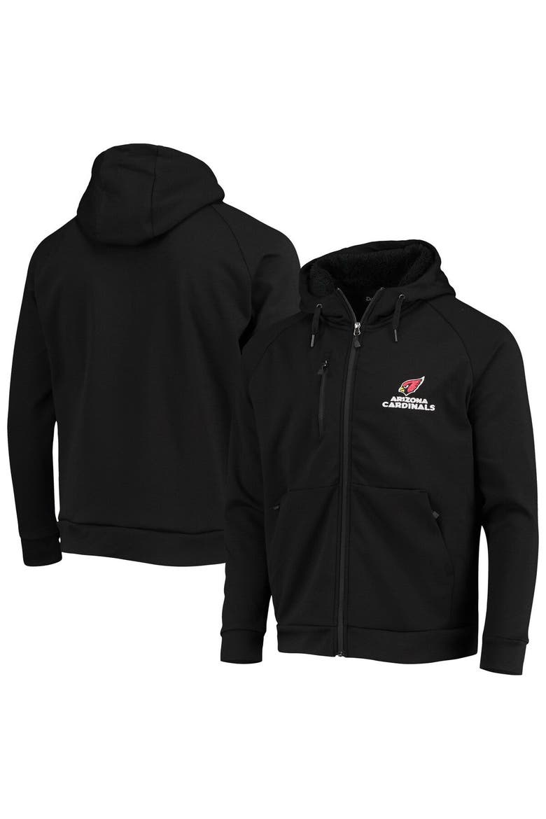 Men's Dunbrooke Black Arizona Cardinals Shag Tri-Blend Full-Zip Raglan Hoodie, Main, color, Black