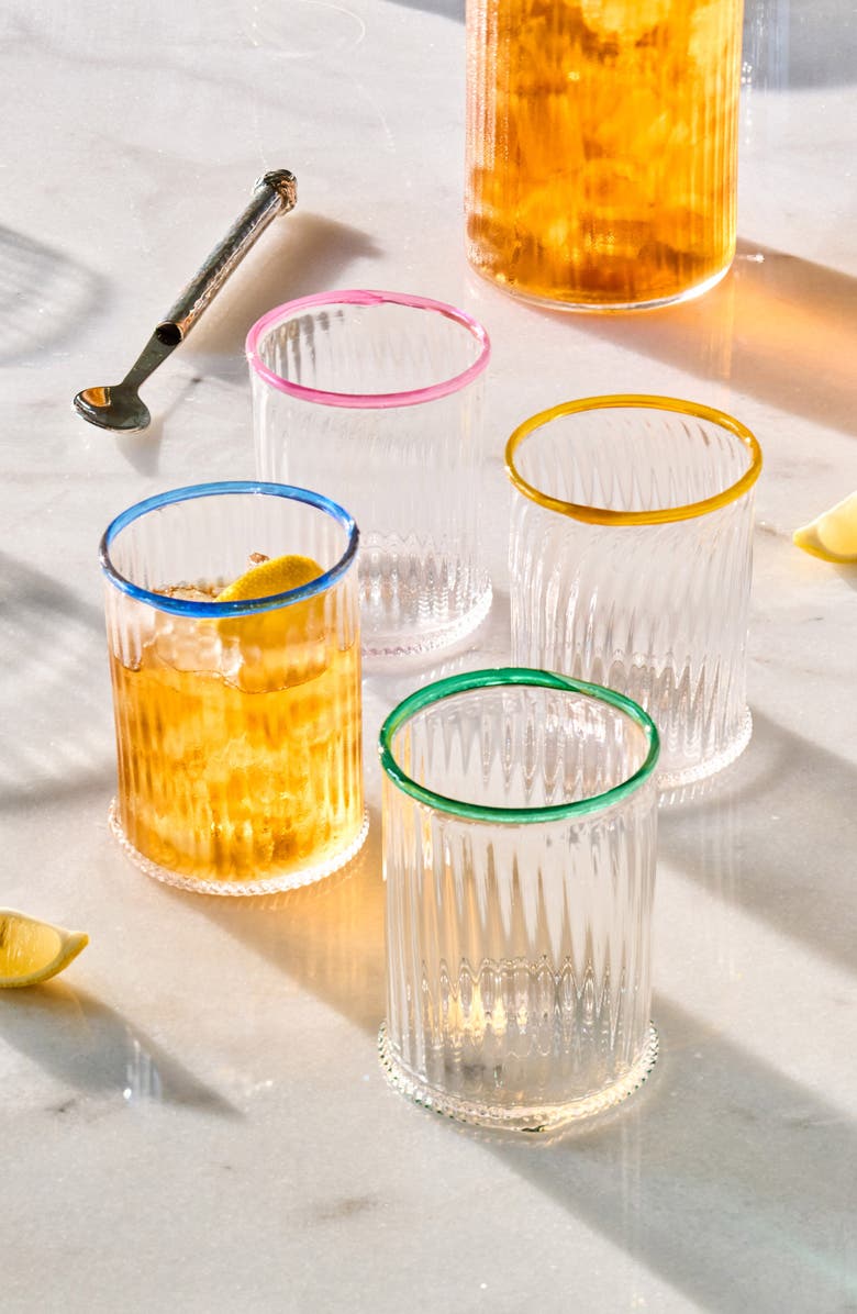 Juliska Nell Double Old Fashion Glass Tumbler, Alternate, color, Watercress