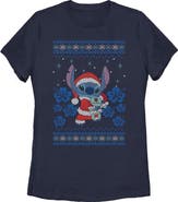 Lilo & Stitch Women's Lilo & Stitch Christmas with Scrump  Graphic T-Shirt