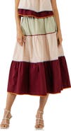 English Factory Colorblock Midi Skirt