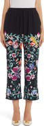 Valentino Flower Garden Print Silk Crêpe de Chine Pants