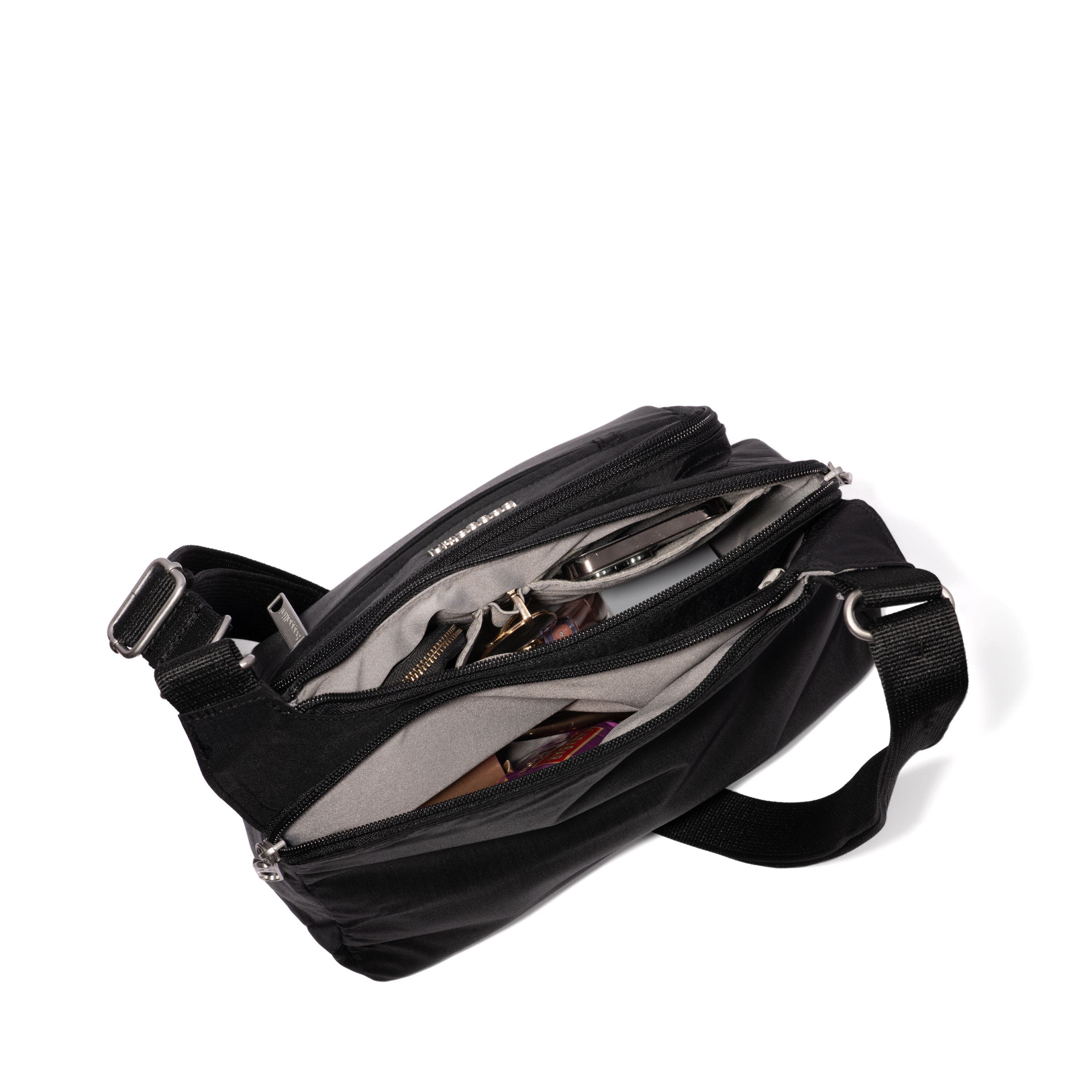 BAGGALLINI Securtex Anti-Theft Crossover Crossbody, Alternate, color, Black