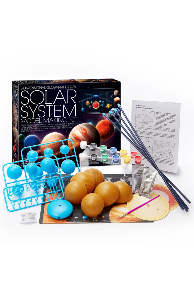 4M Solar System Model Making Kit 3D Planet Mobile, Alternate, color, Multicolored