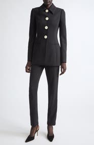 Carolina Herrera Stretch Wool Cigarette Pants
