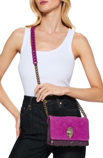 Mini Kensington Quilted Suede Crossbody Bag