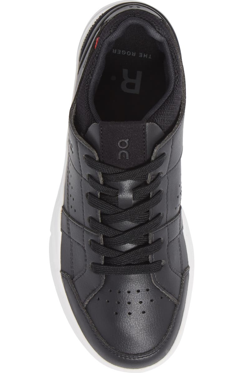 On The ROGER Clubhouse Tennis Sneaker, Alternate, color, Black White