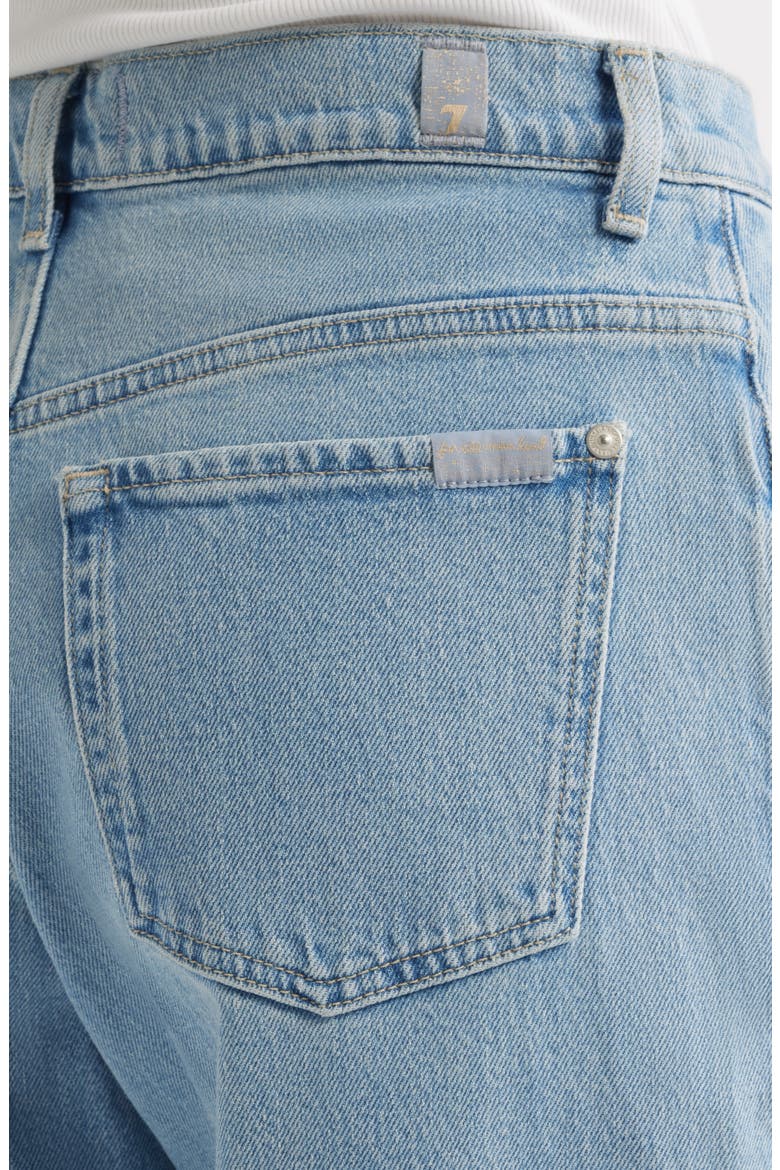 Stovepipe Two-Tone High Waist Ankle Straight Leg Jeans, Alternate, color, SEABREEZE