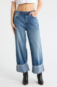 Vigoss Cuffed Wide Leg Jeans