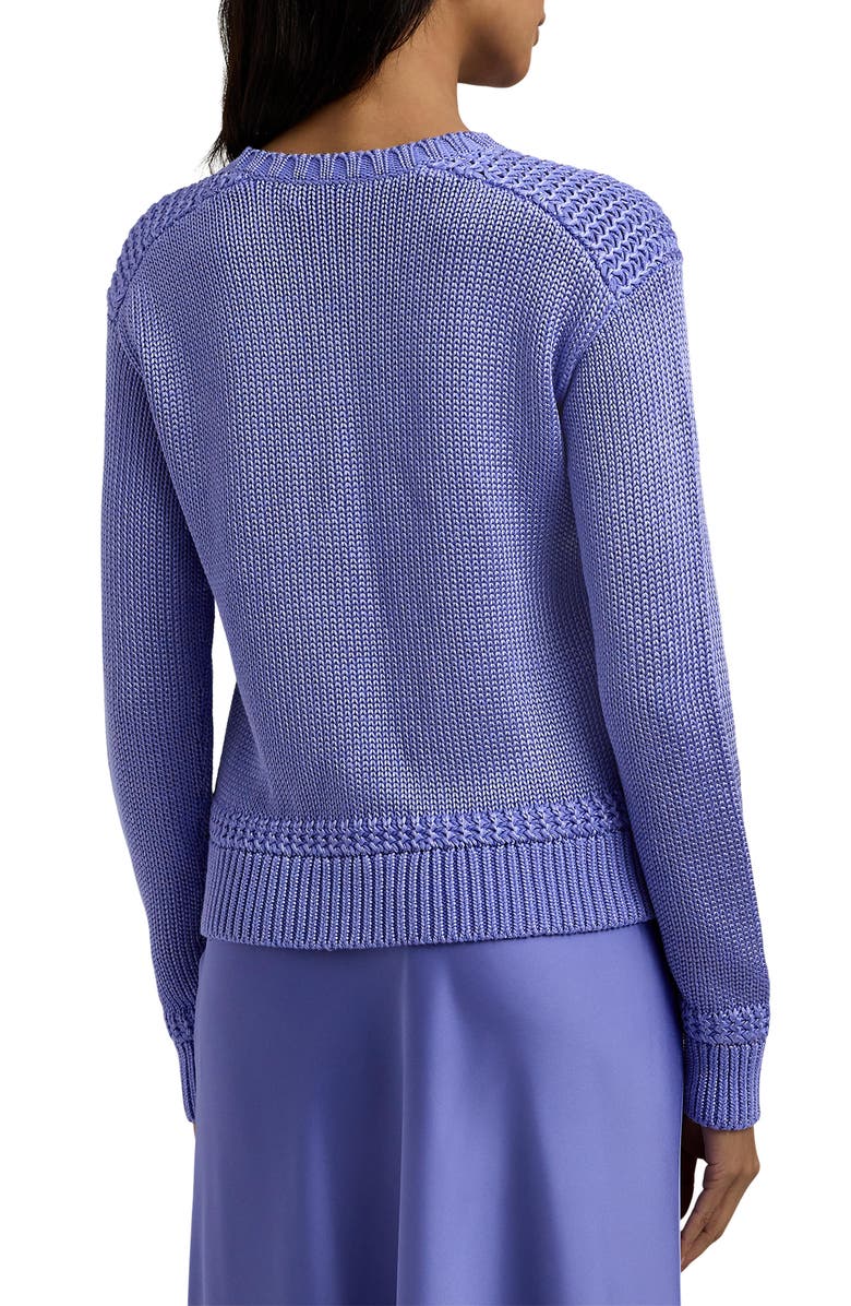 Lauren Ralph Lauren Cotton Blend Crewneck Sweater, Alternate, color, 