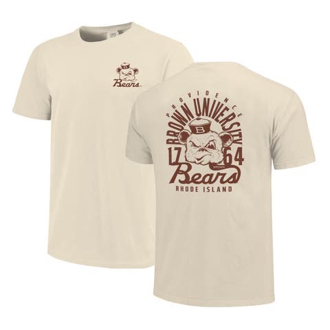 Men's Cream Brown Bears Comfort Colors Mascot Overlay T-Shirt