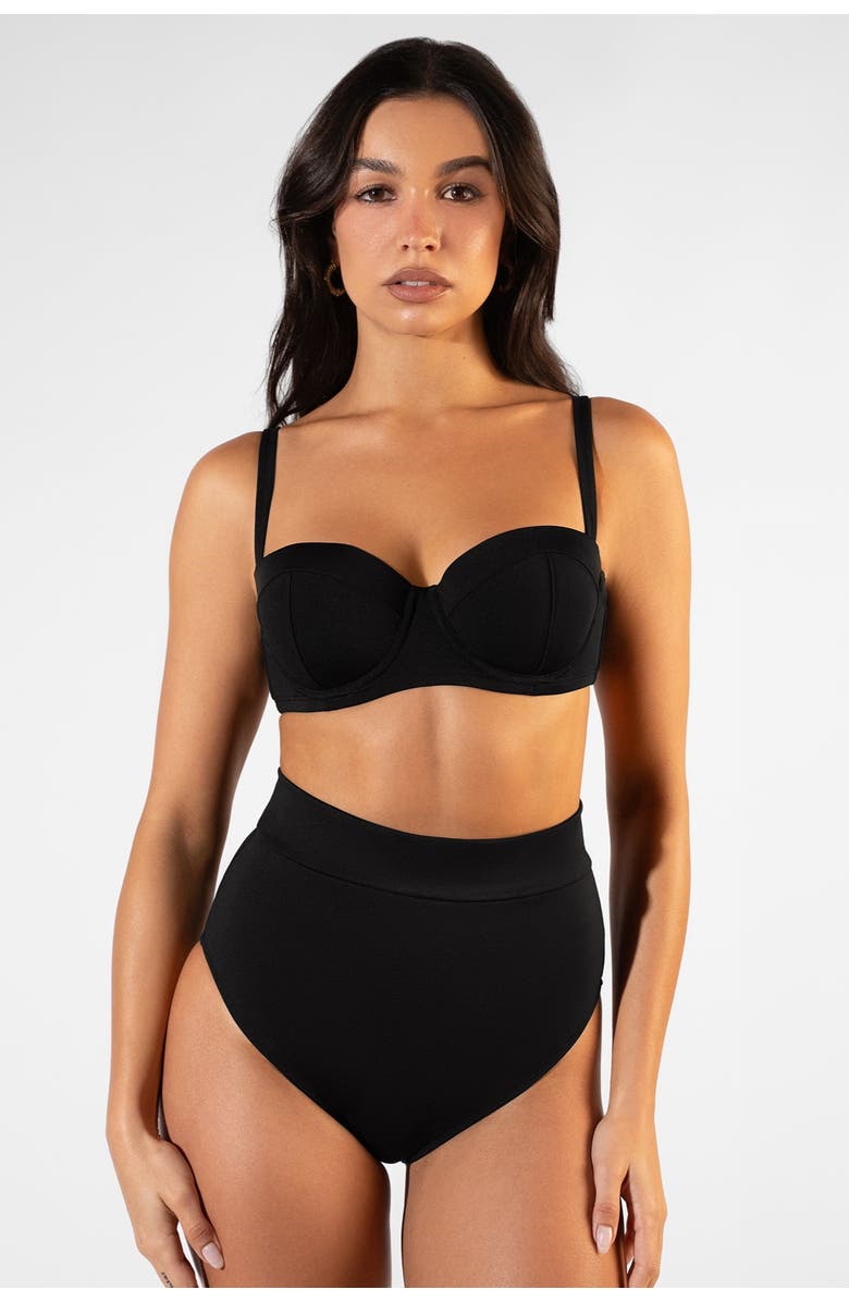 TA3 Adjustable Smoothing Bikini Bottoms, Alternate, color, Black