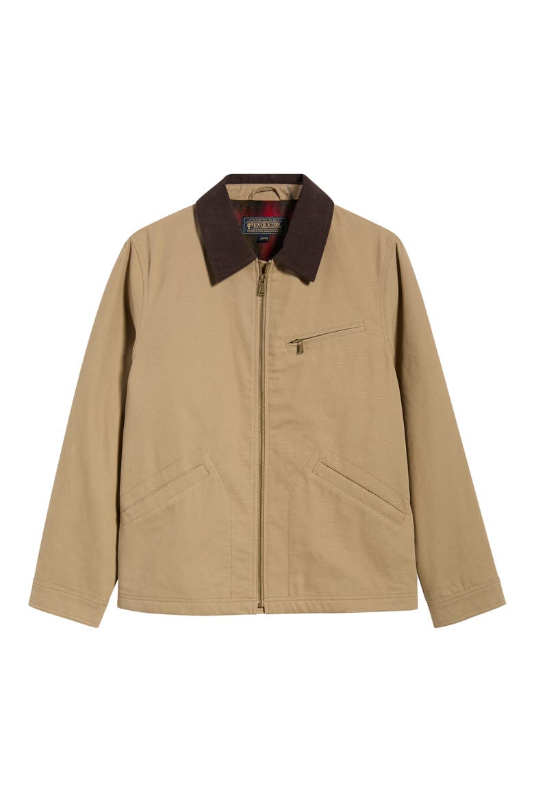 Tahoma Cotton Canvas Trucker Jacket, Alternate, color, OLD OAK
