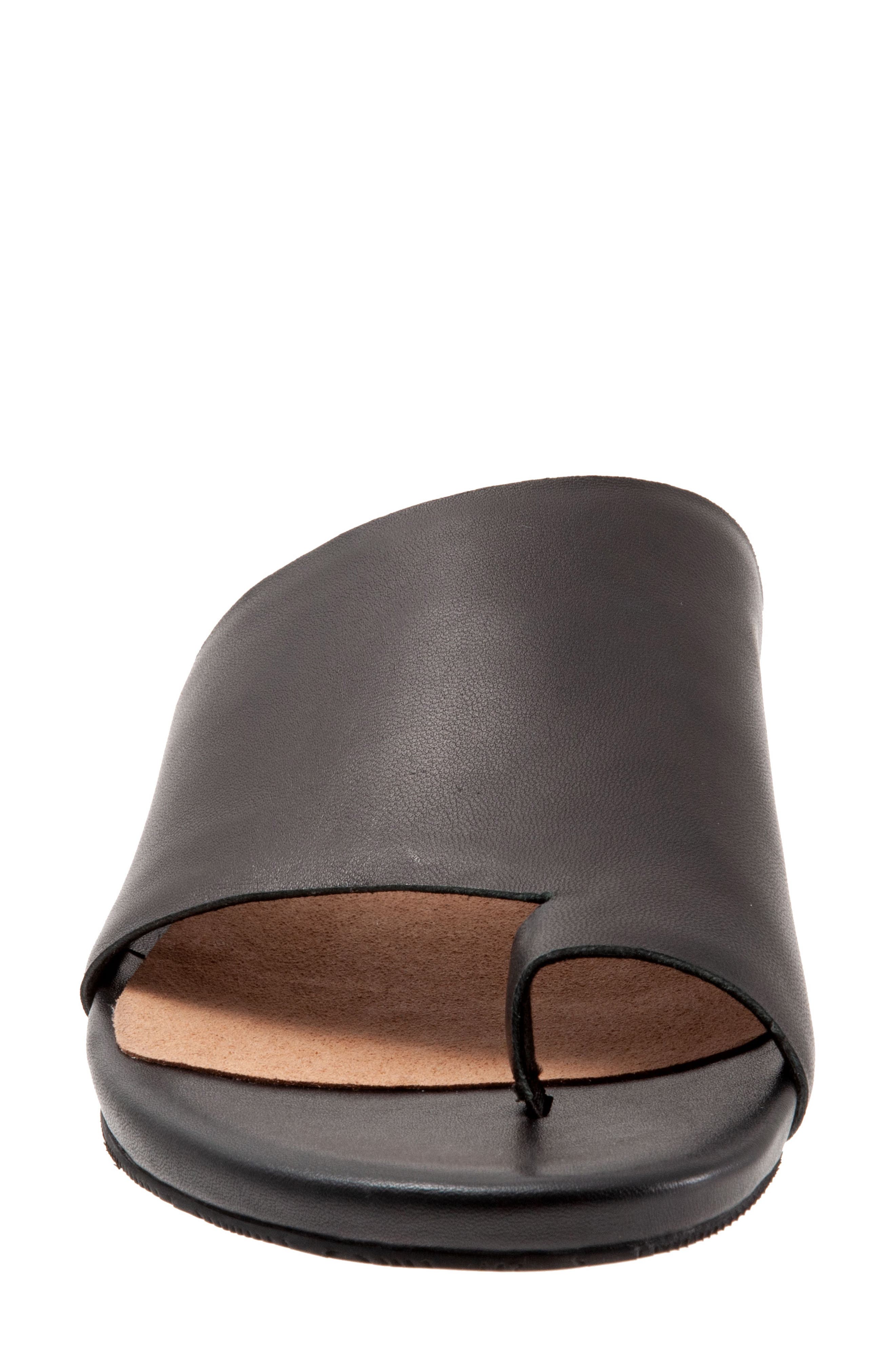 SoftWalk<sup
®</sup
 Corsica Slide Sandal, Alternate, color, Black Leather