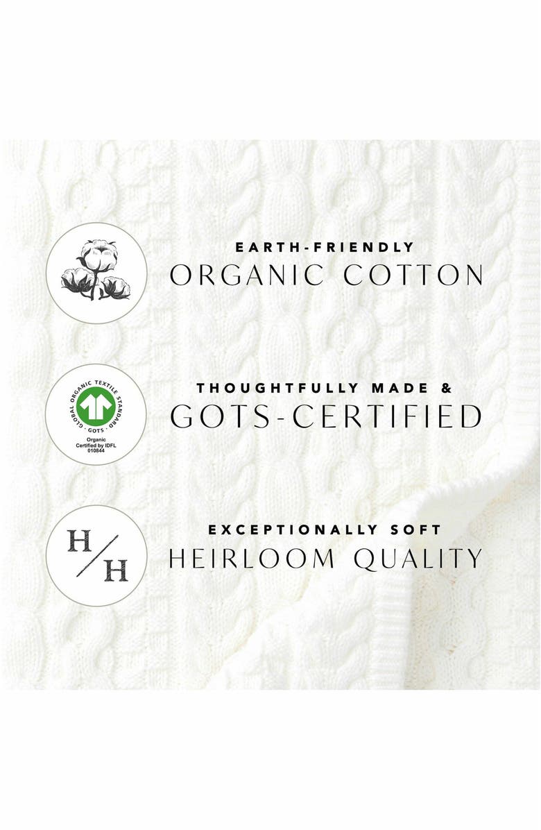 Hope & Henry Baby Organic Shortie Cable Sweater Romper, Infant, Alternate, color, 