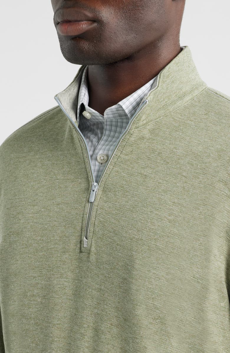 johnnie-O Hanks Quarter Zip Pullover, Alternate, color, Pesto