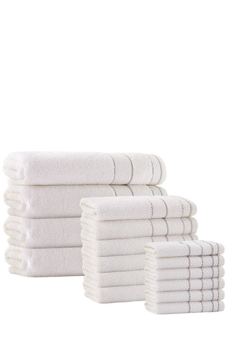 Monroe Turkish Cotton 16-Piece Towel Set - Cream