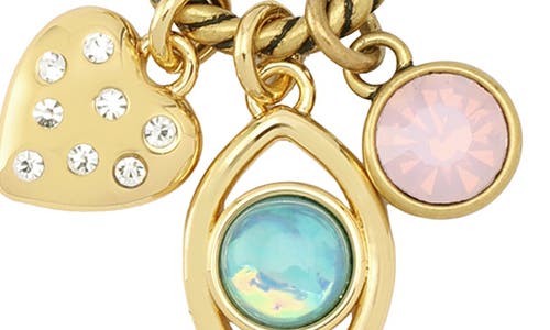 Kurt Geiger London Evil Eye Heart Charm Pendant Necklace In Gold