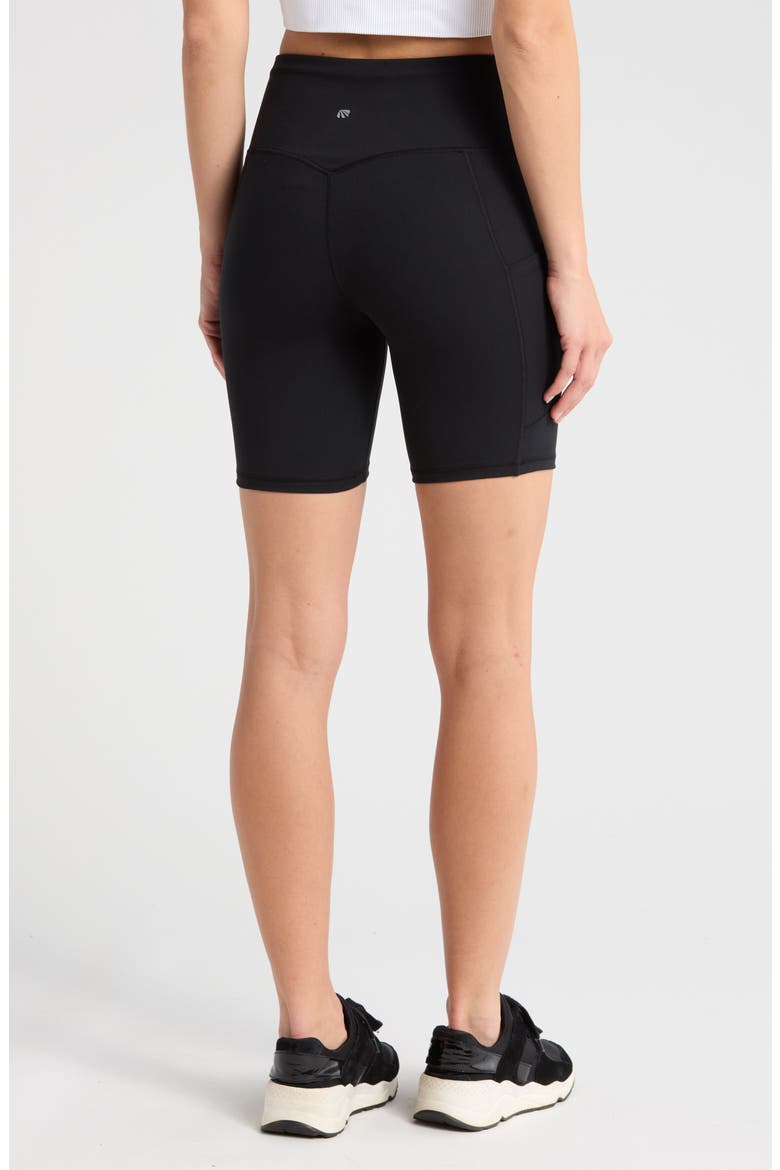 Lucy High Waist Bike Shorts, Alternate, color, BLACK