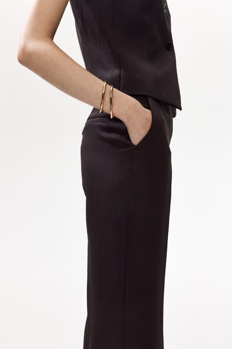 Bootcut Tailored Trousers, Alternate, color, Dark brown