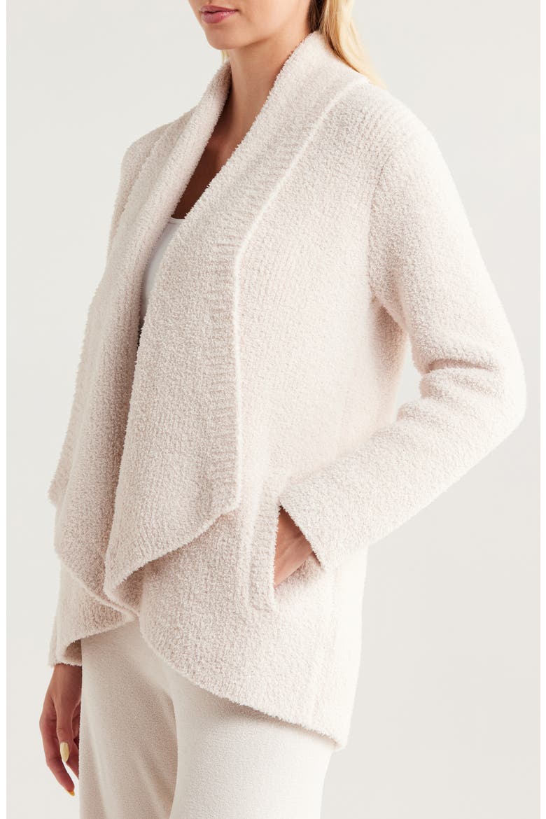 Cozy Chic® Shawl Collar Rib Cardigan, Alternate, color, SAND DUNE