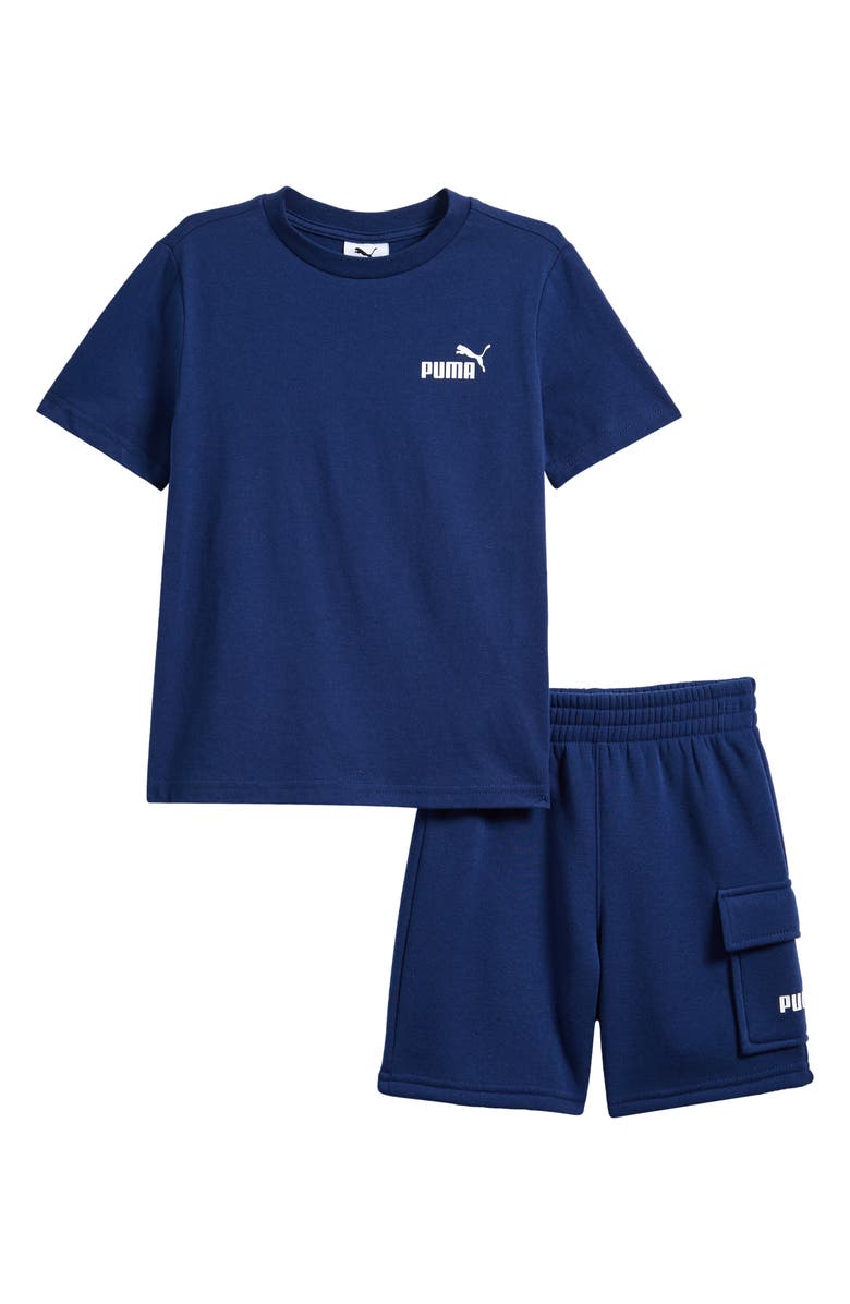 PUMA Kids' Logo T-Shirt & Shorts Set, Main, color, 