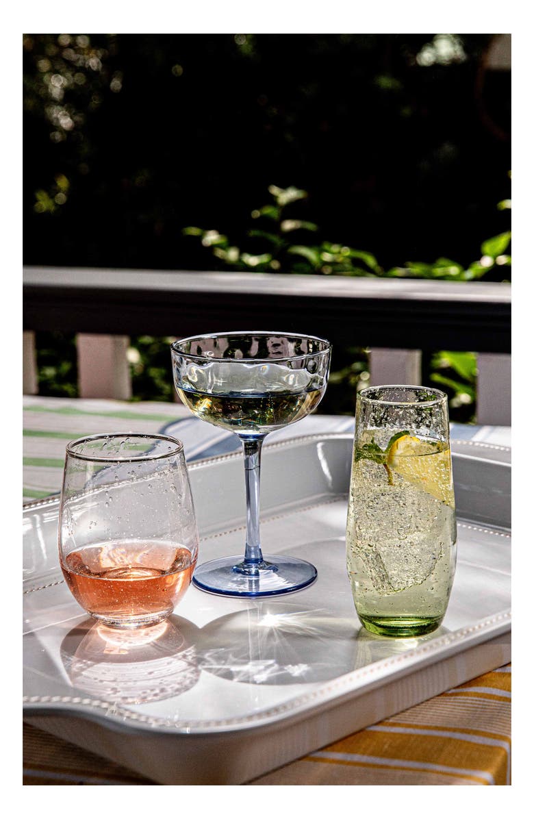 Juliska Puro Set of 2 Cocktail Coupé Glasses, Alternate, color, Chambray