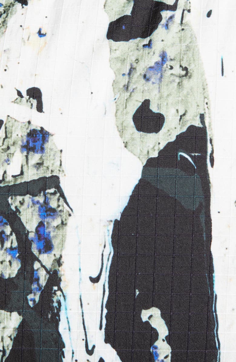 AMIRI Paint Splatter Hooded Down Puffer Vest, Alternate, color, 