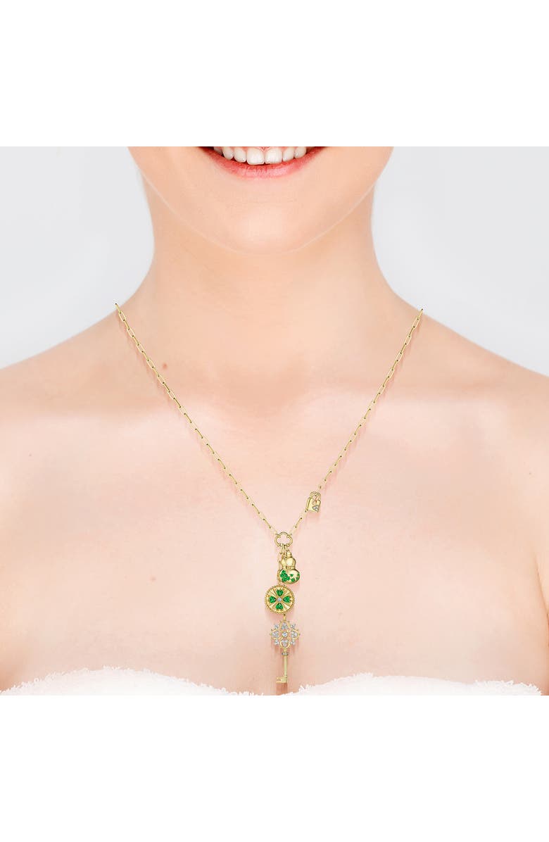 Hueb Penka Diamond & Tsavorite Multicharm Necklace, Alternate, color, 