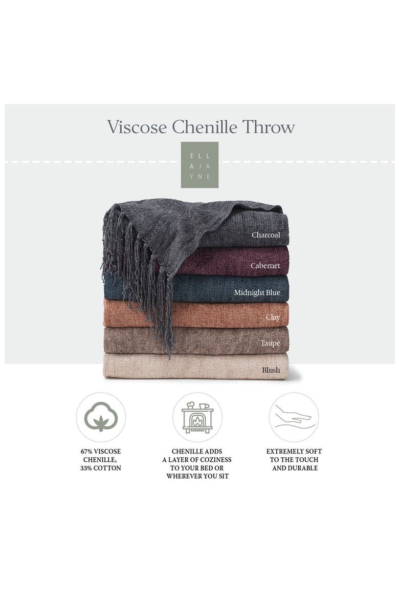 Chenille Throw Blanket, Alternate, color, CHARCOAL
