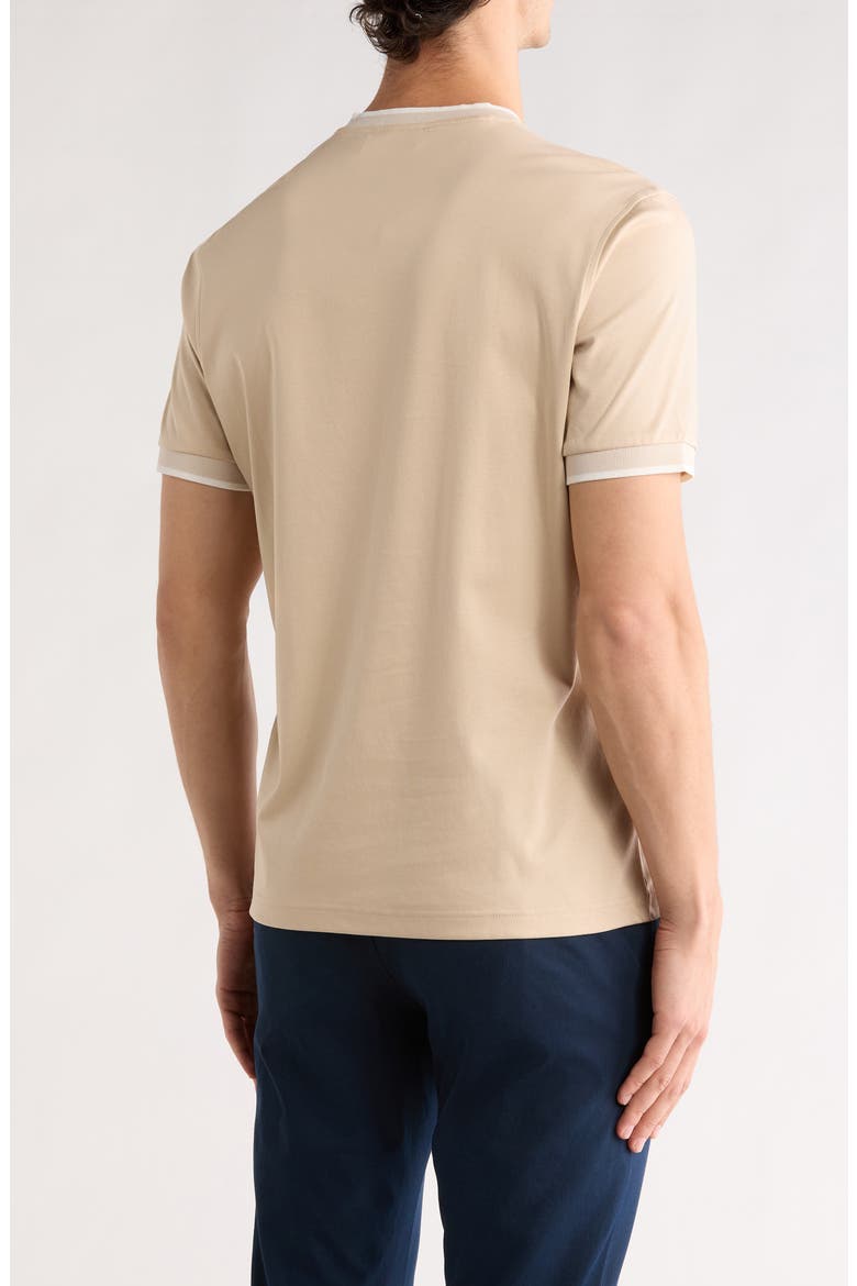 Pima Cotton V-Neck T-Shirt, Alternate, color, SAND
