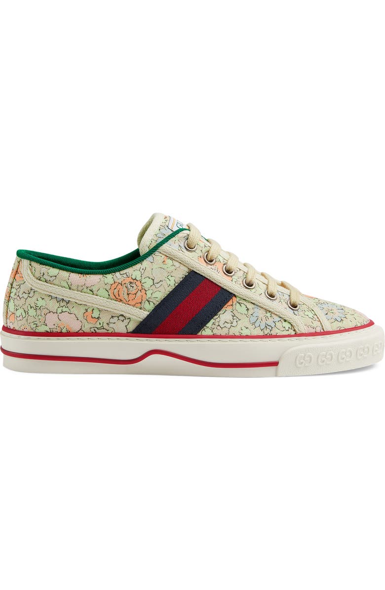 Gucci x Liberty London Tennis 1977 Floral Low Top Sneaker, Alternate, color,