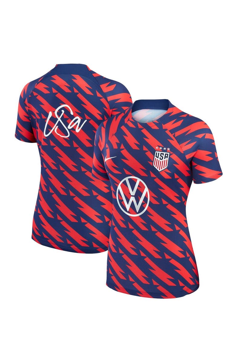 Nike Women's Nike Navy USWNT 2023 Strike Drill Pre-Match Top, Main, color, Navy