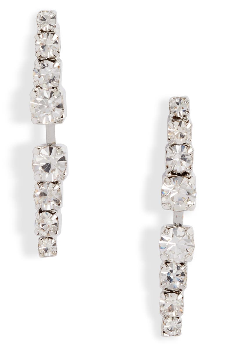 CRISTABELLE Mirror Linear Button Earrings, Main, color, 