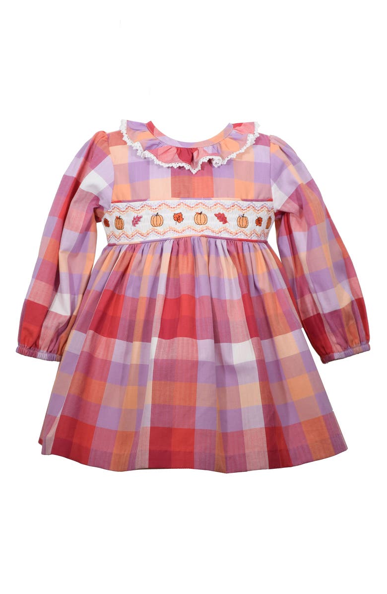 GERSON & GERSON Harvest Plaid Dress, Main, color, 
