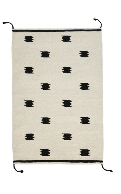 Zapotec Dot Handwoven Flatweave Wool Rug