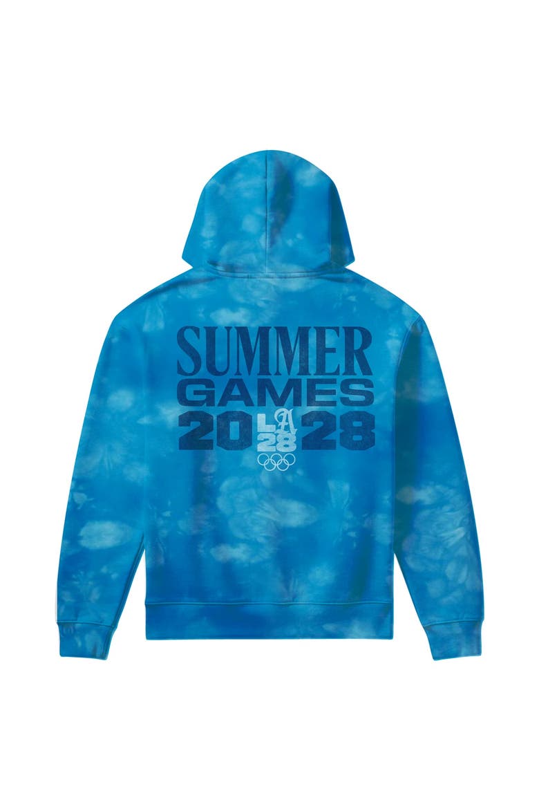 Men's Fanatics Blue LA28 Bluebell Collection Tie Dye Hoodie, Alternate, color, Blue