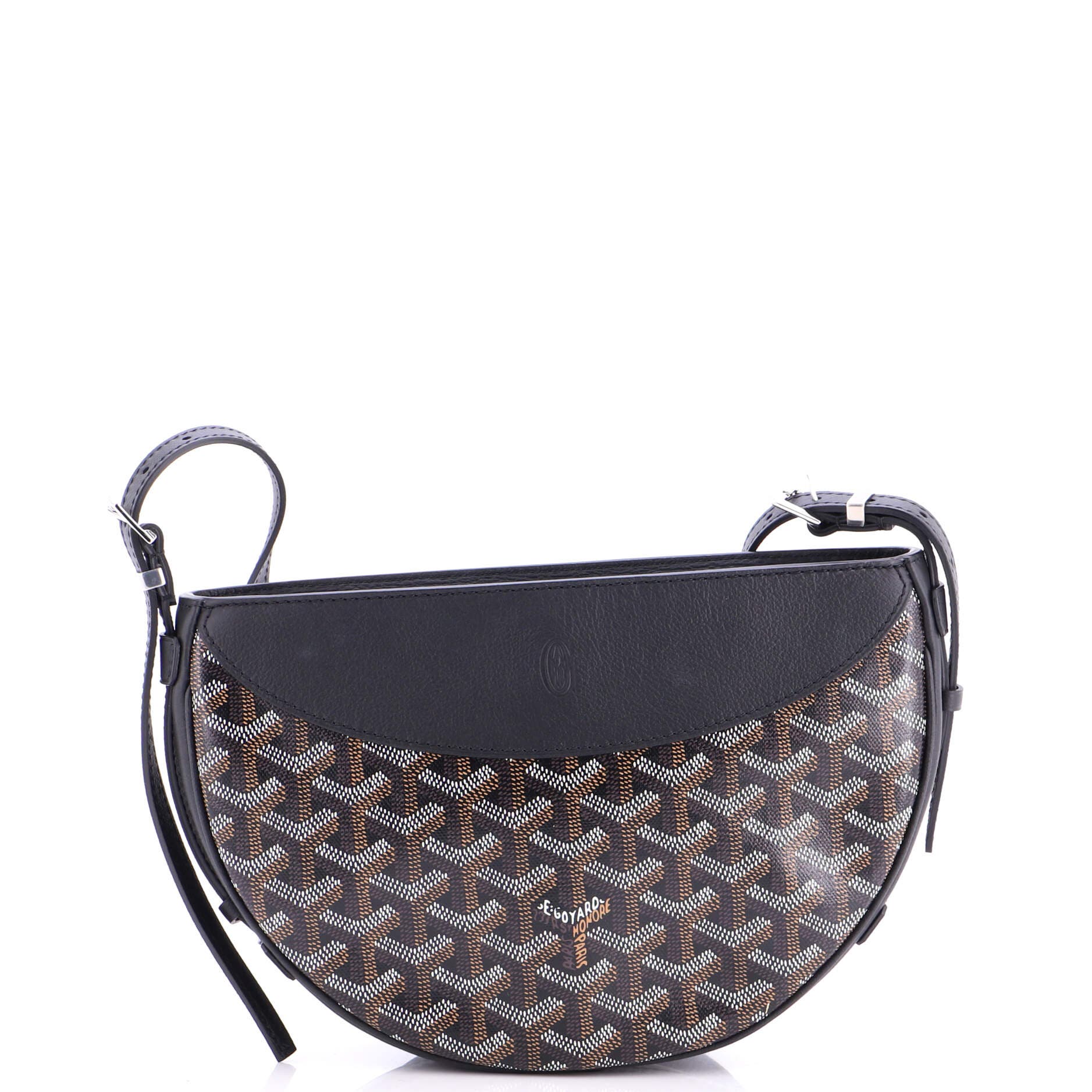 Pre-Owned Goyard Hirondelle Shoulder Bag Coated Canvas and Leather, Main, color, Black