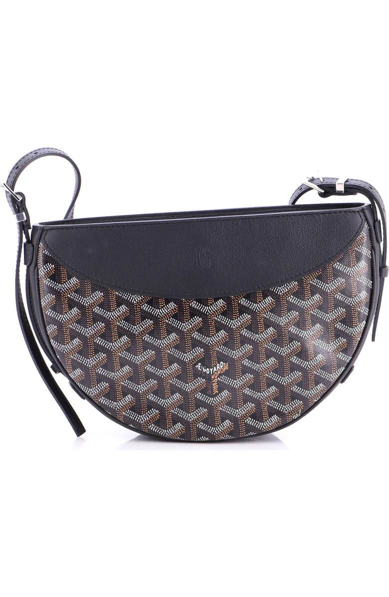 Pre-Owned Goyard Hirondelle Shoulder Bag Coated Canvas and Leather, Main, color, Black