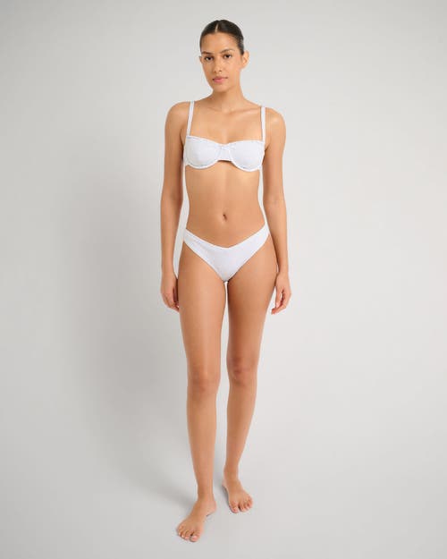 Onia Micro Polka Dot Chiara Bikini Bottom In White